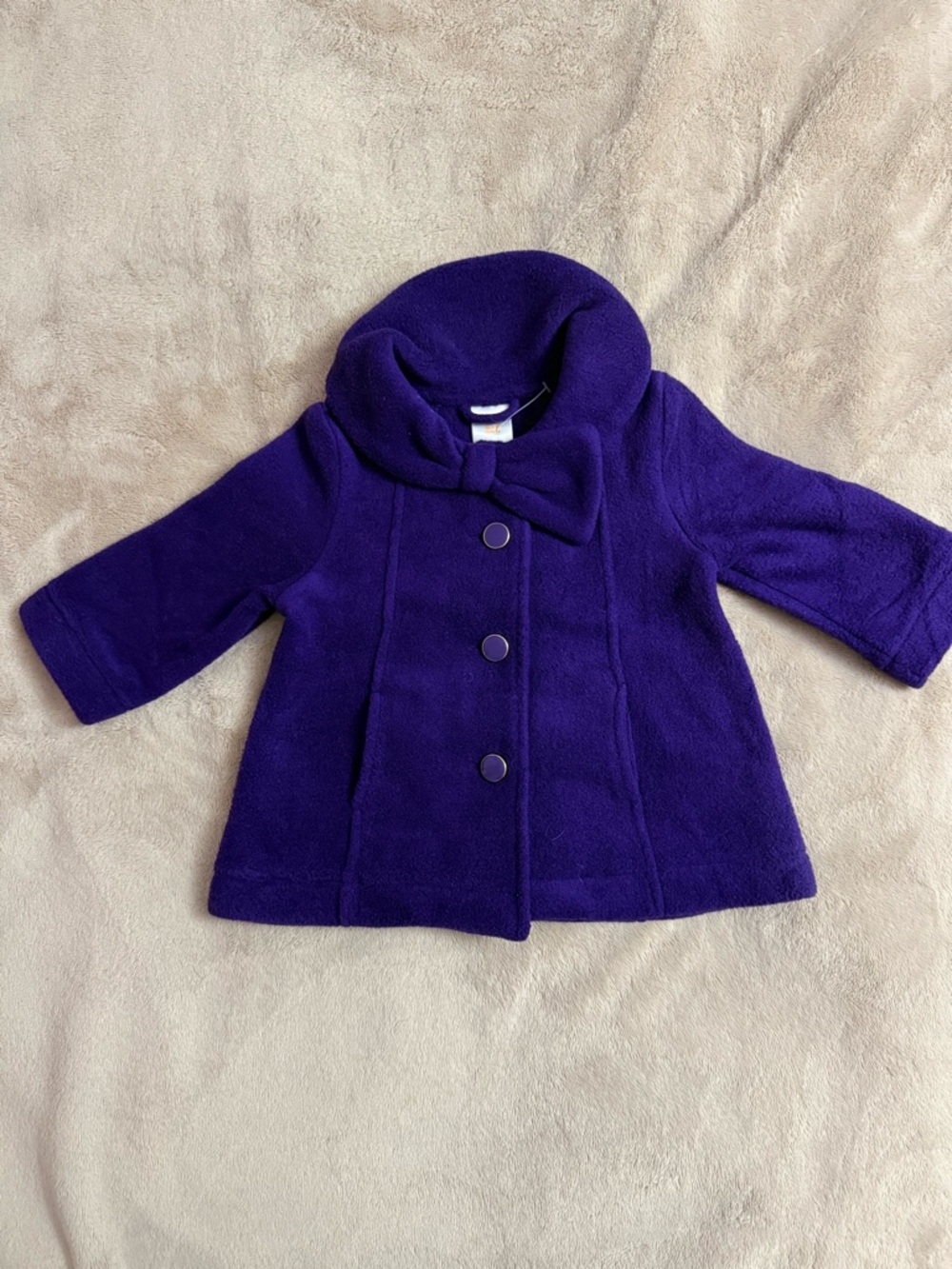 Gymboree Purple Bow-Detail Pea Coat